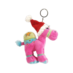 Camel with Santa Hat - Keyring