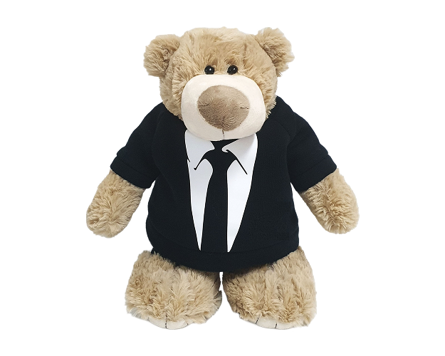 Mascot Bear with Black Suit