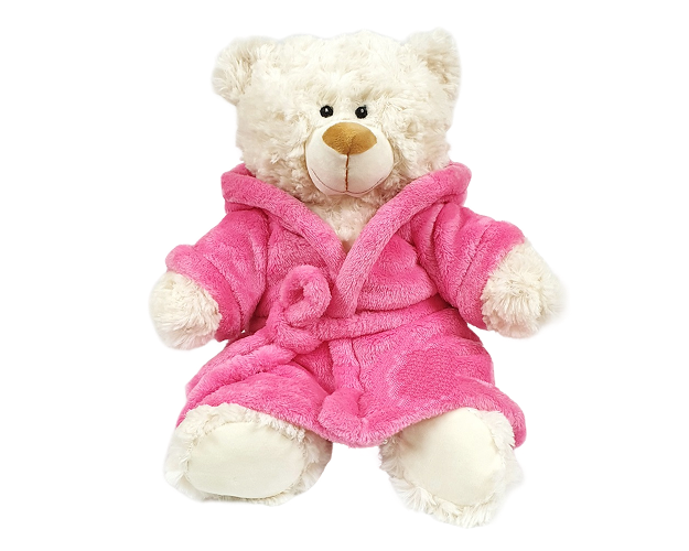Cream Bear with Plain Bathrobe