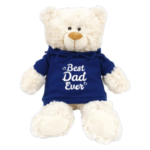 Cream Bear with Printed Hoodie