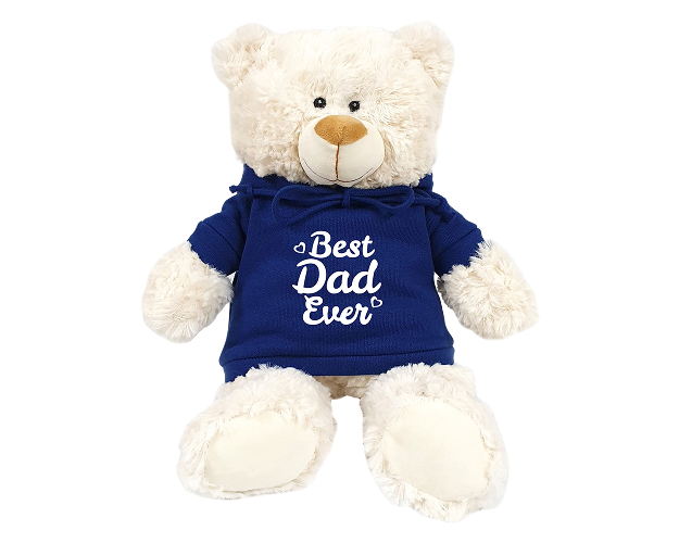 Cream Bear with Printed Hoodie