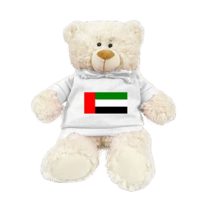 Cream Bear with UAE Flag