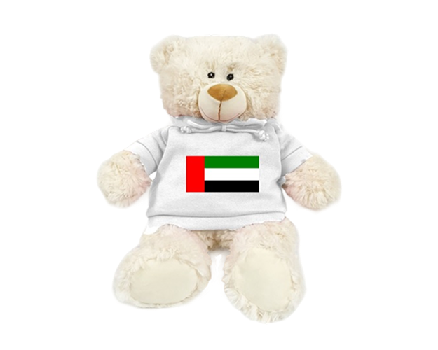 Cream Bear with UAE Flag