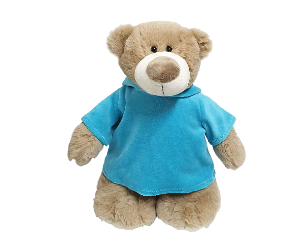 Super Soft Fluffy Mascot Bear with Velour Hoodie